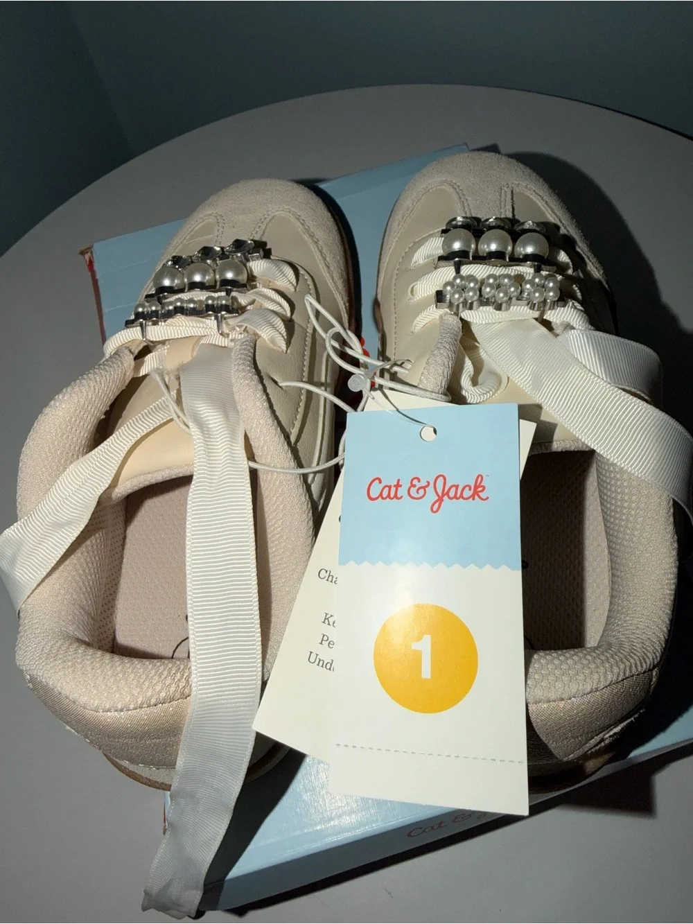 Cat & Jack cream sneakers